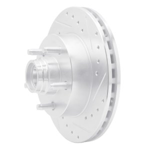 Ford Ranger Brake Rotor (1) - Front Right - R1 Concepts - Drilled & Slotted - Silver - `98-`02